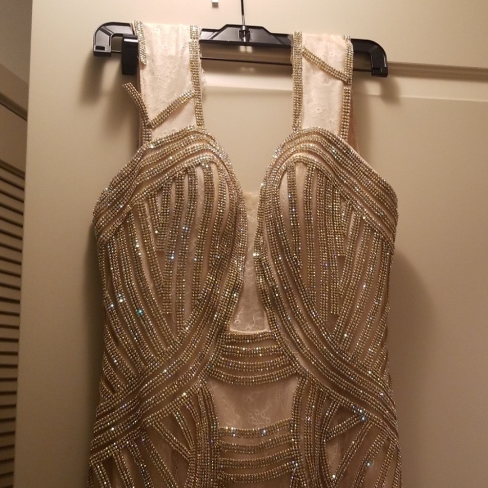 Evening gown in gold